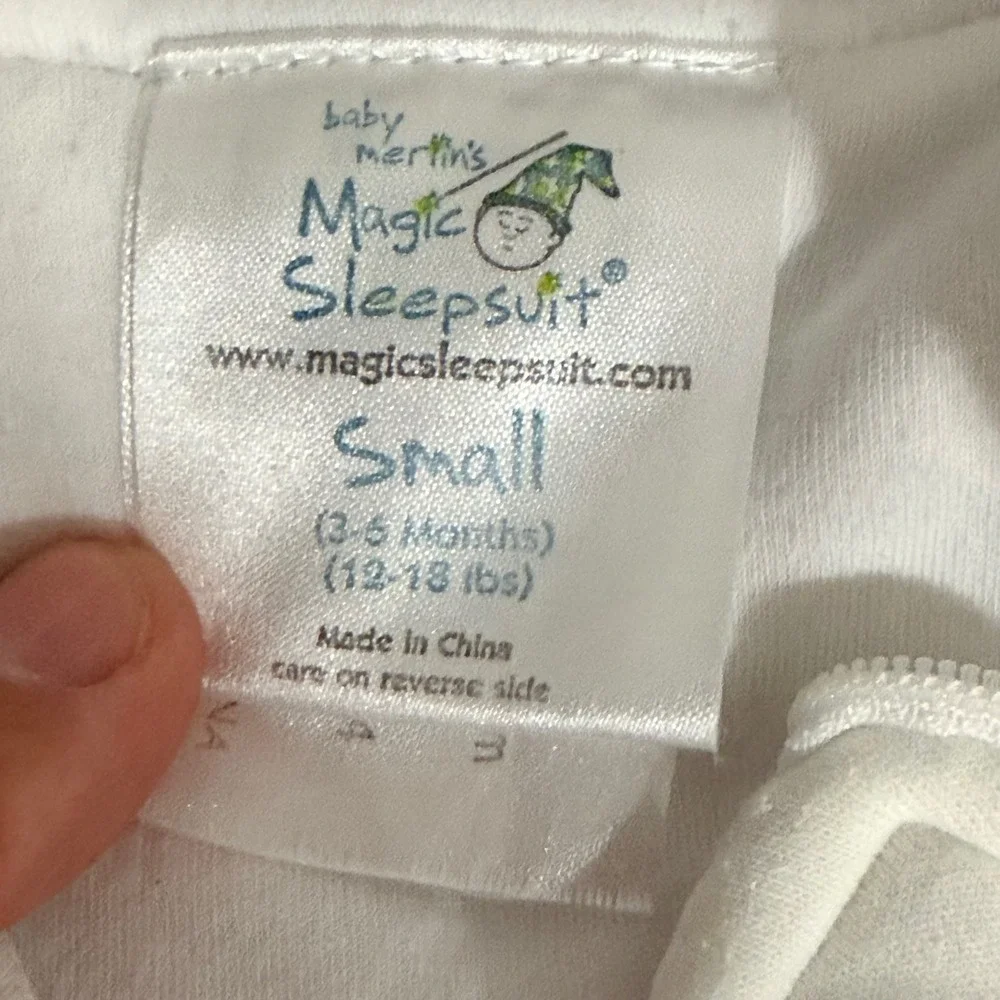 Baby Merlin's Magic Sleepsuit Cream Cotton Transition Swaddle Small 3-6 Months
